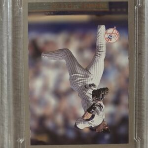 Topps Baseball Card with Black and White Stripes